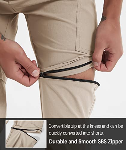 Image of Men's Hiking Pants Convertible Zip Off Lightweight Waterproof Quick Dry Outdoor Fishing Travel Safari Camping