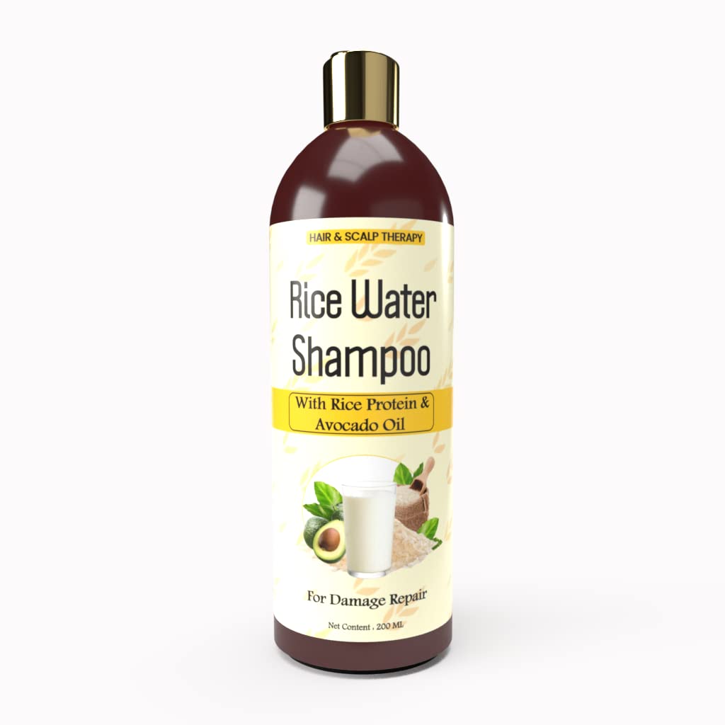 Manarya Sun's Heart Rice Water Nourishment Shampoo for Strong & Healthy Hair, No Sulphate, No Paraben, No Silicone, 200 ml