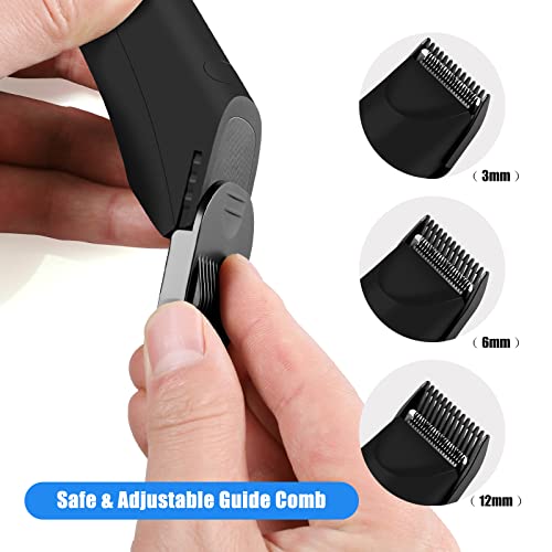 Electric Groin Hair Trimmer & Shaver For Men Bikini Trimmer Women Waterproof Body Hair Groomers,Groin Hair Trimmer Beard Trimmer With Led Indicator, Ipx7 Mens Pubic Hair Shaver For Balls #TOP4