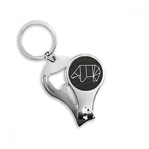 Pince à ongles ours origami géométrique idée cadeau original pour femme