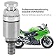 Entlüftungsventil Gabel Edelstahl Entlüftungsventil Gabel Einfache Installation Aluminiumlegierung M5 x 0.8 Langlebig für Motorrad (Silber)