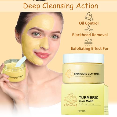 Joanssore Turmeric Soap Bar And Turmeric Clay Mask, Skin Care Set Of 3, Turmeric Facial Mask For Face With Kaolin Clay thumb #5