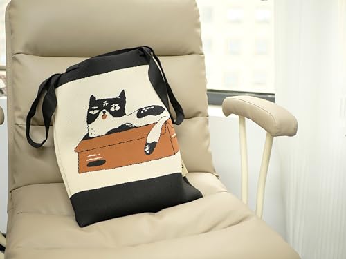 Shoulder bag for Women Crocheted Bags Large Knit Tote Aesthetic for School Cute DogTote Bags Beach Tote3