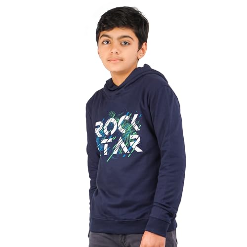 Image of Real Basics Boys Cotton Hooded Sweatshirt(Pack of 1)