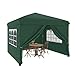 YITAHOME 3x3m Pop up Pavillon mit 4 Seitenteilen,Faltbar Gartenzelt Partyzelt,Camping Pavillon Anti-UV50 Höhenverstellbaren für Outdoor Hochzeit Garten Camping Party Hellgrün verbessert