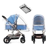Universal Rain Cover for Pushchair, Pram Wind Shield, Baby Travel Weather Shield Transparent Breathable Pram Rain Cover for Outdoor Travel for Waterproof Dust Sun Wind Snow