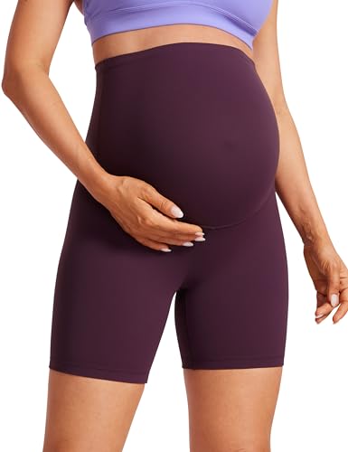 Image of CRZ YOGA Maternity Biker Shorts 6 inch | Butterluxe, Extremely Soft, Gentle Compression, Yoga, Super High Rise, U-shaped Belly, Pregnancy and Postpartum