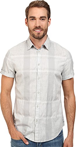 Calvin Klein Jeans Men's Thunder Plaid Short-Sleeve Woven Shirt
