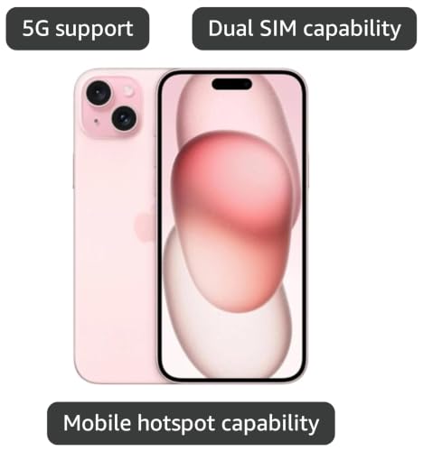 Image of Apple iPhone 15 Plus, 512GB, Pink - Unlocked (Renewed)