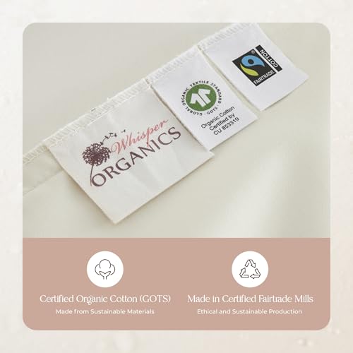 Image of Organic Cotton Pillow Protector - 100% Waterproof Pillow Protector Queen Size GOTS & Fairtrade Certified - 140GSM Hypoallergenic Machine Washable Breathable Cover with Edge Piping - 2 Pack (Queen)