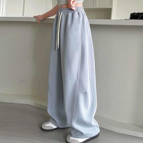 Baggy Sweatpants for Girls Trendy Oversized Wide Leg Loose Sweat Pants Elastic High Waist Drawstring Athletic Joggers2