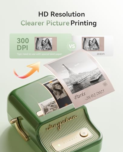 Image of NIIMBOT B21 Pro Label Maker, 300DPI HD Label Printer, Ideal for Notes,Photos, Study Graphics, Memo Maker,50x30mm Label(Pine Green)