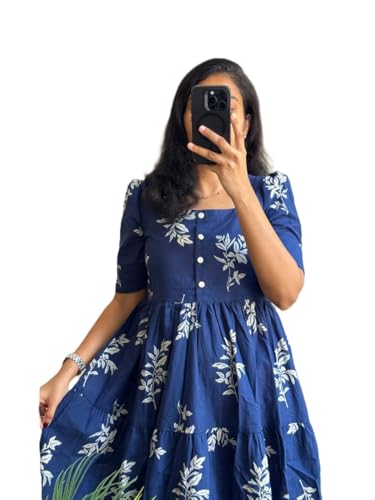 Image of Women's Rayon Printed Anarkali Kurta for Women and Girls, Regular Wear