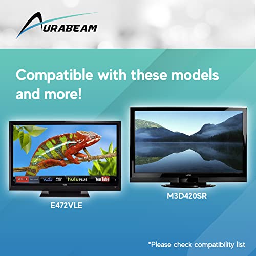 Aurabeam Xrt303 Replacement Tv Remote Control With Qwerty Keyboard Fit For Vizio E320Vt, E322Ar, E322Mv, E370Vp, E370Vt, E3D320Vx, E3D420Vx, E3Db420Vx, E420Da0 - Includes Amazon, Netflix, Mgo Hotkeys #TOP4