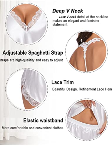 Avidlove Satin Pajamas Set Sleepwear Womens Sexy Lingerie Cami Shorts Set Nightwear S-XXL3