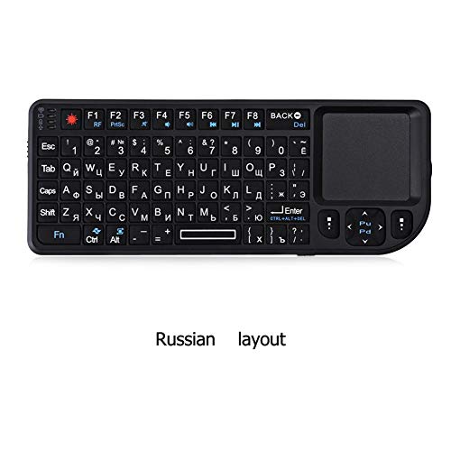 Mini teclado inalámbrico retroiluminado a color con panel táctil de mano 4