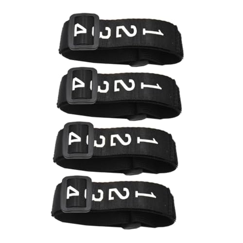 balacoo 4-Piece Football Referee Set Numbered Wristband Slide Clip Referee Gear for Soccer Matches