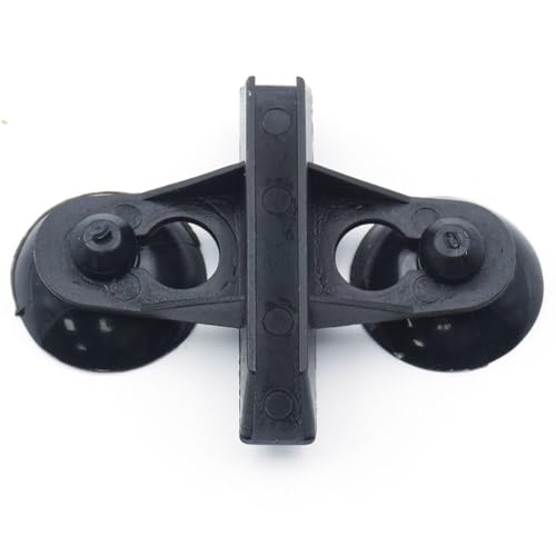 LINLAN 10 Stück Aquarium-Trennsaugnapf-Clips, Glasbefestigungs-Clips, Kunststoff-Gitterplatte-Isolationshalter für Aquarien (Schwarz)