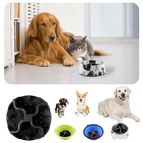 Leckmatte für Haustiere, Leckmatte für Hunde – Licky Slow Food Hundekissen mit Saugnapf – Langsame Futtermatte für glücklichen Spaß, Matte