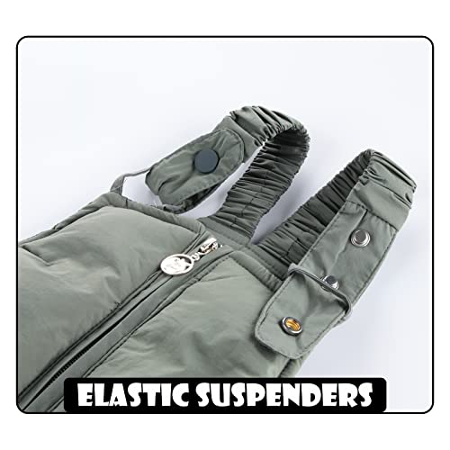 IBOBOOM Toddler Winter Suit Clothes Girl Pants Snow Bibs Boy Snowsuit Ski Overalls 2T 3T