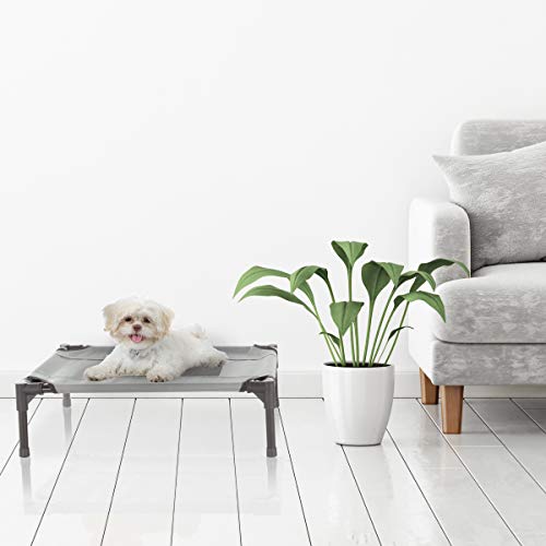 Petmaker Elevated Dog Bed – 24.5X18.5 Portable Bed For Pets With Non-Slip Feet – Indoor/Outdoor Dog Cot Or Puppy Bed For Pets Up To 25Lbs (Gray), Small #TOP3