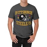 FOCO Pittsburgh Steelers NFL Mens Gridiron Glory T-Shirt - Dark Heather Grey - L