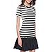 KARL LAGERFELD Paris Women's Sportswear T-Shirt Dress, Black/Soft White, X-Small