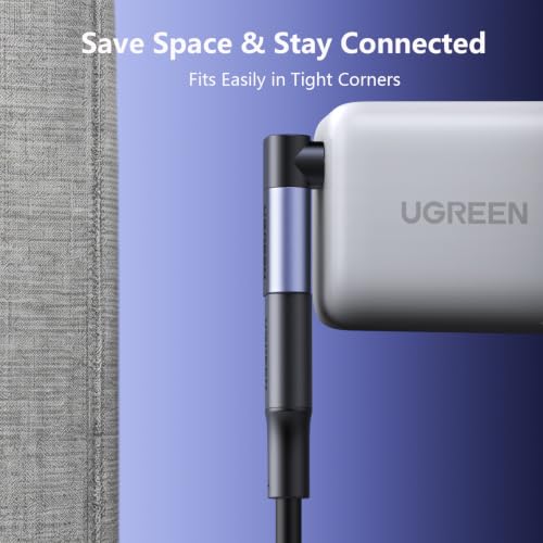 Image of UGREEN 90 Degree USB C Adapter 3 Pack, 40Gbps Data Transfer OTG Converter