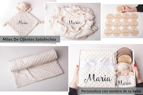 Variante de Olesea regalo a un recien nacido - manta personalizada