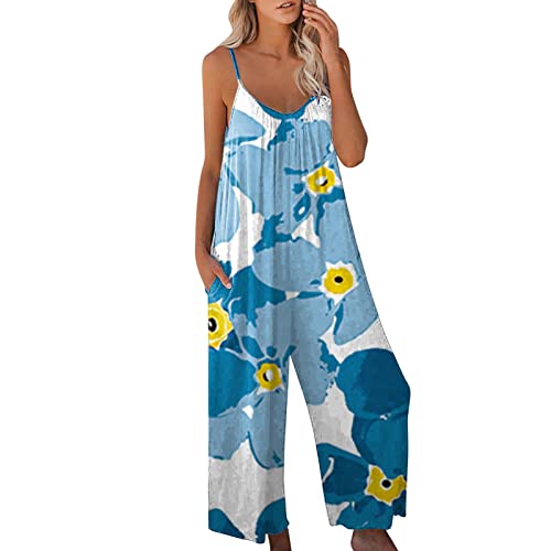 OIUHJN Jumpsuits für Damen Frauen Sexy Bedruckt Schulterfrei Gallus Lose...