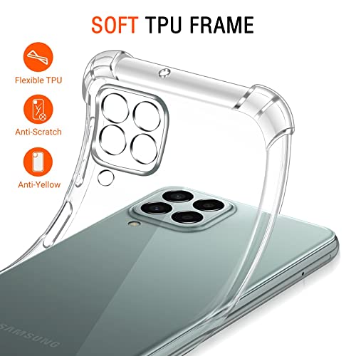 Image of Lustree Back Cover Transparent Case Compatible with Samsung Galaxy M53 | Clear + TPU Case with 4 Corner Air Cushion Protection & Camera Protection | Slim& Stylus Cover