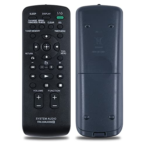 Telecomando di ricambio di alta qualità compatibile con sistema audio mini Hi-Fi Sony RM-AMU009 MHC-EC609iP MHC-EC709iP MHC-EC909iP MHC-EC69i MHC-EC99i SS-CMX500 CMT-CX4iP CMT‑MX500i SS-EC68iS SS-EC69i SS-WWWS. G909iP. HCD-EC78P, HCD-EC79i, HCD-EC99i, HCD-EC609iP, HCD-EC709iP, MHC‑EC78Pi, RM-AMU012, RM-AMU053, RM-AMU166 e altri