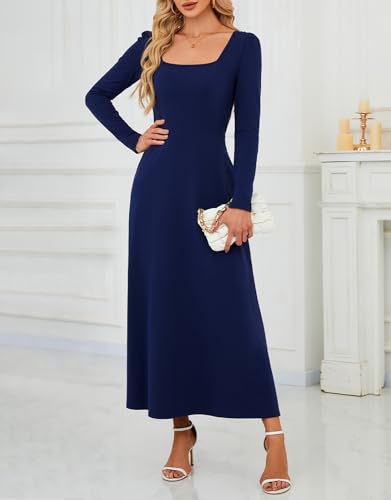 KETAWAK Women's Long Sleeve Maxi Dress with Pockets - Image 3