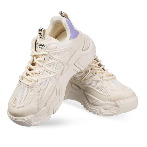 Sneakers pour femmes HANABASS à lacets et semelle épaisse pour le sport