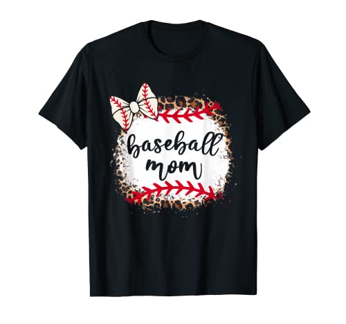 Béisbol Mamá Leopardo Día del Juego Día de Camiseta
