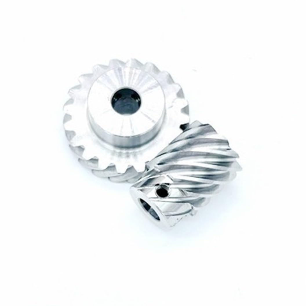 Mechanical Steering 1 Set 1:2 Transmission 45 Degree Helical Gear 0.9 Module 10 Teeth 20 Teeth 6mm Bore Steering Commutator Driver Gear Direction Transmission