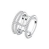 Ismell Women's Fashion Personalized Circle Diamond Wedding Ring Engagement Rings for Women Promise Rings for Her Unique Wedding Rings (6)