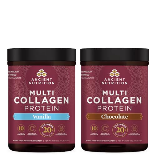 Ancient Nutrition Multi Collagen Protein Powder Vanilla 45 Servings + Multi Collagen Protein Powder Chocolate 45 Servings - image 1