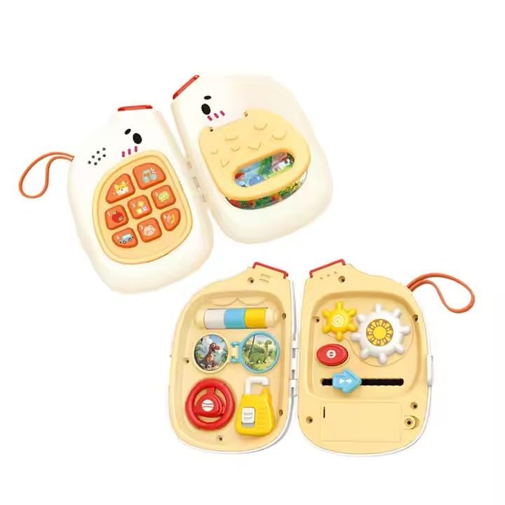 Image of Busy Cube for Kids Montessori Toy Sensory Busy Board Travel Toy for Toddlers (Phone Busy Cube)