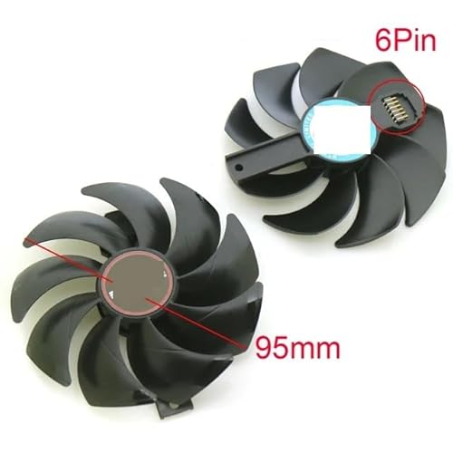 FD10015M12D 95mm DC 12V 0.45AMP VGAファン Sapphire RX5600XT RX5500XT RX 5700XT RX5700 グラフィックカード冷却ファン用(FD10015M12D-PAIR_NO RGB)