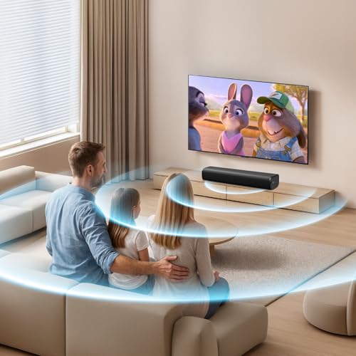 MZEIBO Sound Bar, 50W Soundbar for Smart TV Bluetooth 5.3 Speaker 17Inch with ARC/Optical/AUX Connection Surround for Home Theater Audio TV/PC/Gaming/Projectors by MZEIBO - Image 7