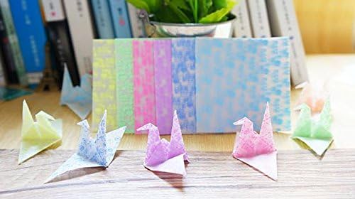 Origami Paper Glow in the Dark 7 Colors 210 Sheets (2.75 x 2.75") - Love