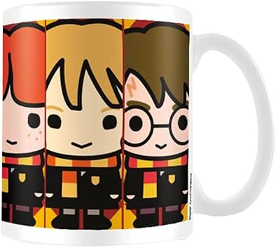 Harry Potter Ceramic Mug with Japanese Style Chibi Illustrations of Harry Potter Characters - Official Merchandise