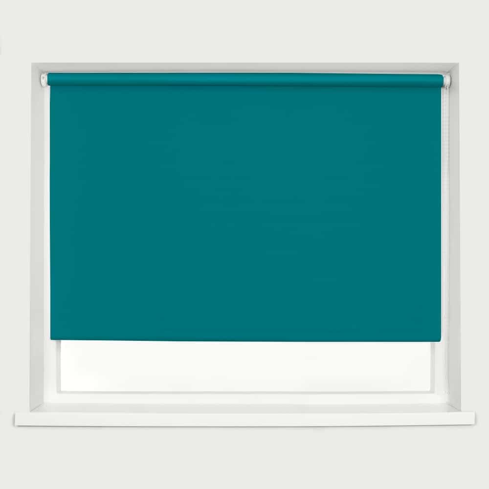 Caecus Blackout Roller Blinds Teal 210Cm X 120Cm