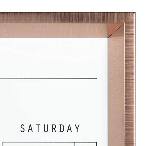 Designovation Calter Framed Magnetic Dry Erase Monthly Calendar, Rose Gold #TOP2
