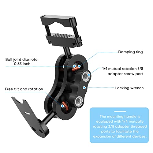 Image of SDSACZMU Radar Detector Mount,Aluminum Rearview Mirror Rod Radar Bracket,for Escort /Beltronics Vector /Rocky Mountain Phantom-T Radar
