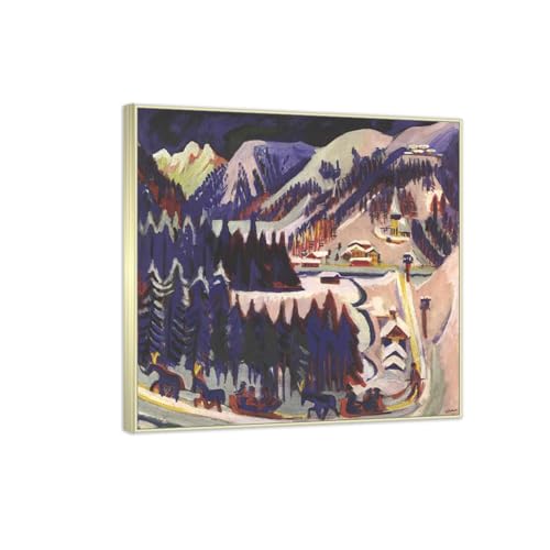 Wandkunst Reproduktion Abstrakte Leinwanddrucke Kirchner Cadres Champagne