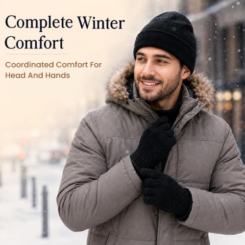 Image of YACHT & SMITH Winter Beanies, Bulk Cold Weather Thermal Warm Stretch Skull Cap, Mens Womens Unisex Hat