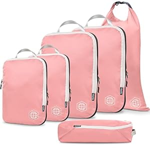 Compression Packing Cubes – Travel Organizers (Dusty Rose)