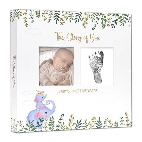 Only Zest Keepsake Baby Memory Book for Boys and Girls - First 5 Years Baby Book Journal with Photo Album - Scrapbook Kit for Milestones Gender Neutral Gifts